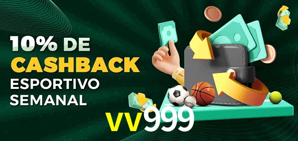 10% de bônus de cashback na vv999