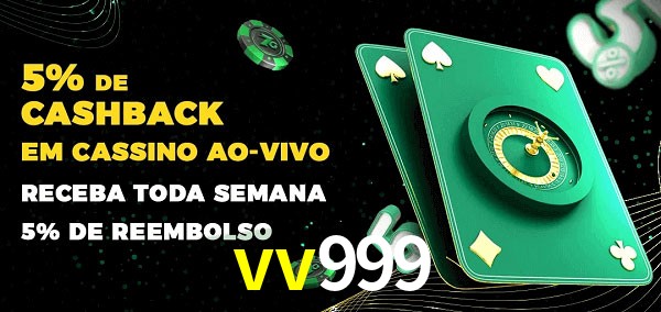 Promoções do cassino ao Vivo vv999